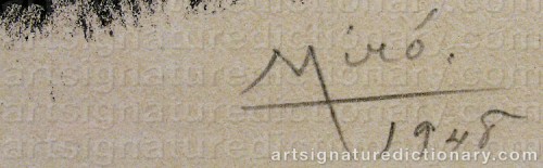 Signature by: MIRO, Joan