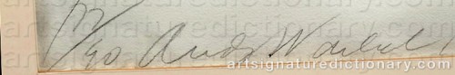 Signature by: WARHOL, Andy
