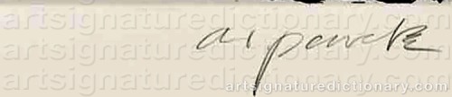 Signature by: PENCK, Alberech Ralf Winckler, 