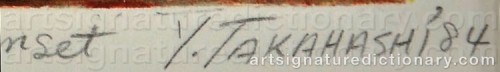 Signature by: TAKAHASHI, Yoko