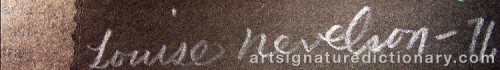 Signature by: NEVELSON, Louise