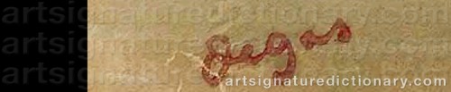 Signature by: DEGAS, Edgar