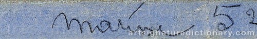 Signature by: MATISSE, Henri