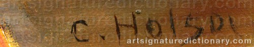 Signature by: HOLS�E, Carl