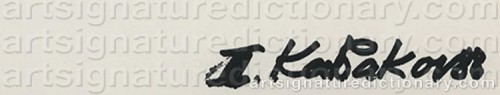 Signature by: KABAKOV, Ilya