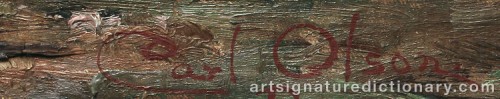 Signature by: OLSON, Carl Waldemar
