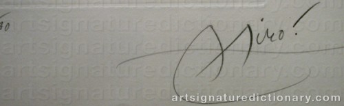Signature by: MIRO, Joan
