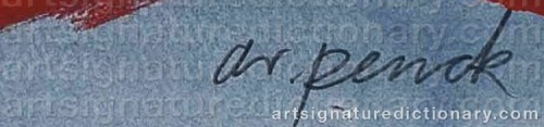 Signature by: PENCK, Alberech Ralf Winckler, 