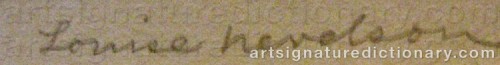 Signature by: NEVELSON, Louise