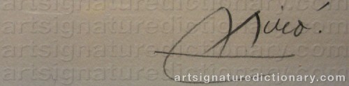 Signature by: MIRO, Joan