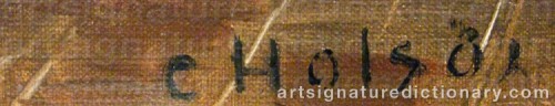 Signature by: HOLS�E, Carl