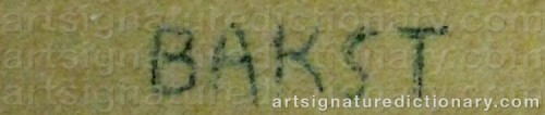 Signature by: BAKST, L�on