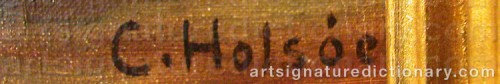 Signature by: HOLS�E, Carl