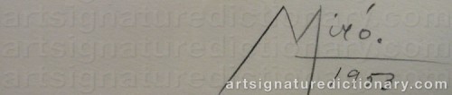 Signature by: MIRO, Joan
