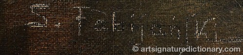 Signature by: FABJANSKI, Stanislaw Poraj