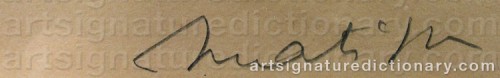 Signature by: MATISSE, Henri