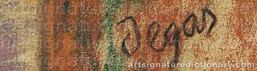 Signature by: DEGAS, Edgar