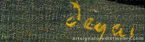 Signature by: DEGAS, Edgar