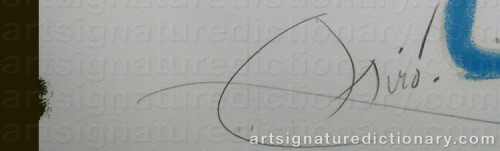 Signature by: MIRO, Joan