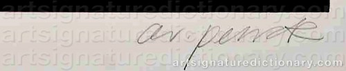 Signature by: PENCK, Alberech Ralf Winckler, 