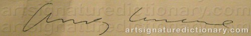 Signature by: WARHOL, Andy