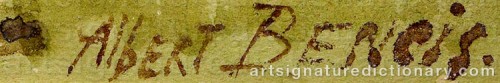 Signature by: BENOIS, Albert Nikolaievich