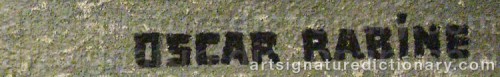 Signature by: RABIN, Oskar Yakovlevich