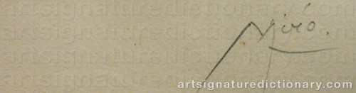 Signature by: MIRO, Joan