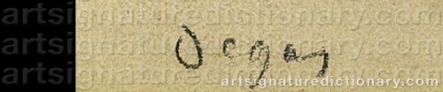 Signature by: DEGAS, Edgar