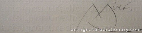 Signature by: MIRO, Joan