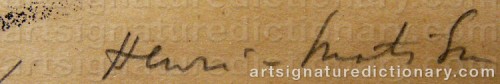 Signature by: MATISSE, Henri