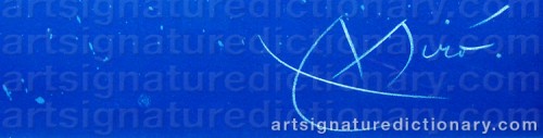 Signature by: MIRO, Joan