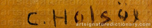 Signature by: HOLS�E, Carl