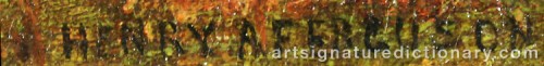 Signature by: FERGUSON, Henry Augustus