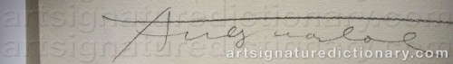 Signature by: WARHOL, Andy