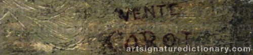 Signature by: COROT, Jean Baptiste Camille