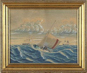 Lotskutter D1 Från Dalarö Lotsplats by Helmer STRÖMBERG - auction artwork with signature