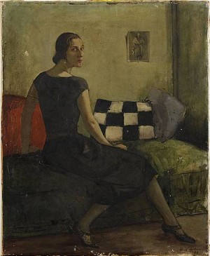 Kvinna På Schälslong by Elsa LYSTAD - auction artwork with signature