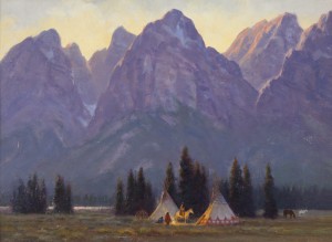 Stone Teepees by Gary KAPP - auction artwork with signature