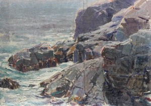 Maine Coast by Harold WESTON - auction artwork with signature