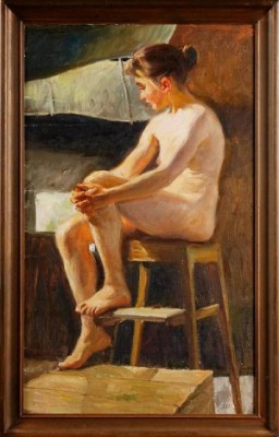 Modellstudie by Märta LINDBLOM - auction artwork with signature