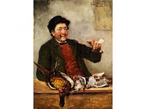 Der Geflügelhändler by Heinrich WEBER - auction artwork with signature