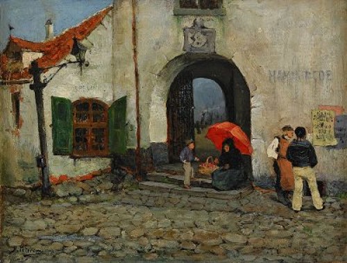 Utanför Hamnfogdekontoret by Hugo BIRGER