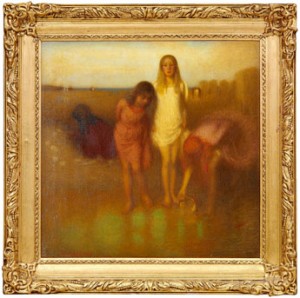 Tre Flickor by William SHACKLETON - auction artwork with signature