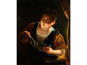 Halbbildnis Eines Lesenden Mädchens by Jean RAOUX - auction artwork with signature