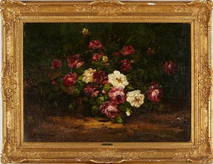 Blomsterstilleben by E. (Emile) DUPONT - auction artwork with signature
