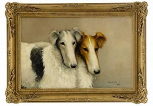 Hundporträtt by Maud EARL - auction artwork with signature