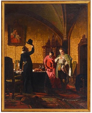 Grigory Otrepiev In Front Of The Polish King Sigismund by Karl Bogdanovich WENIG