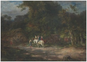 Tavern In The Forest by Gustav EGGENA - auction artwork with signature