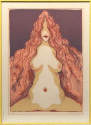 Nude With Flowing Hair by Frank GALLO - auction artwork with signature